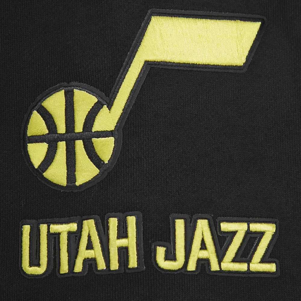 Black Utah Jazz Pro Standard Script Tail Pullover Hoodie | NBA