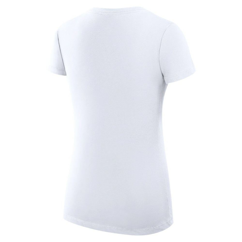 White Boston Celtics G-III 4Her by Carl Banks Women's Super-Slim Fit Lightweight Filigree Logo V-Neck T-Shirt | NBA