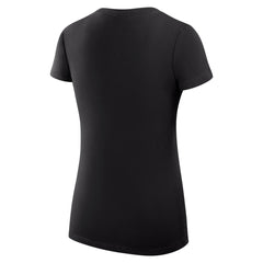 Black Sacramento Kings G-III 4Her by Carl Banks Women's Super-Slim Fit Lightweight Filigree Logo V-Neck T-Shirt | NBA