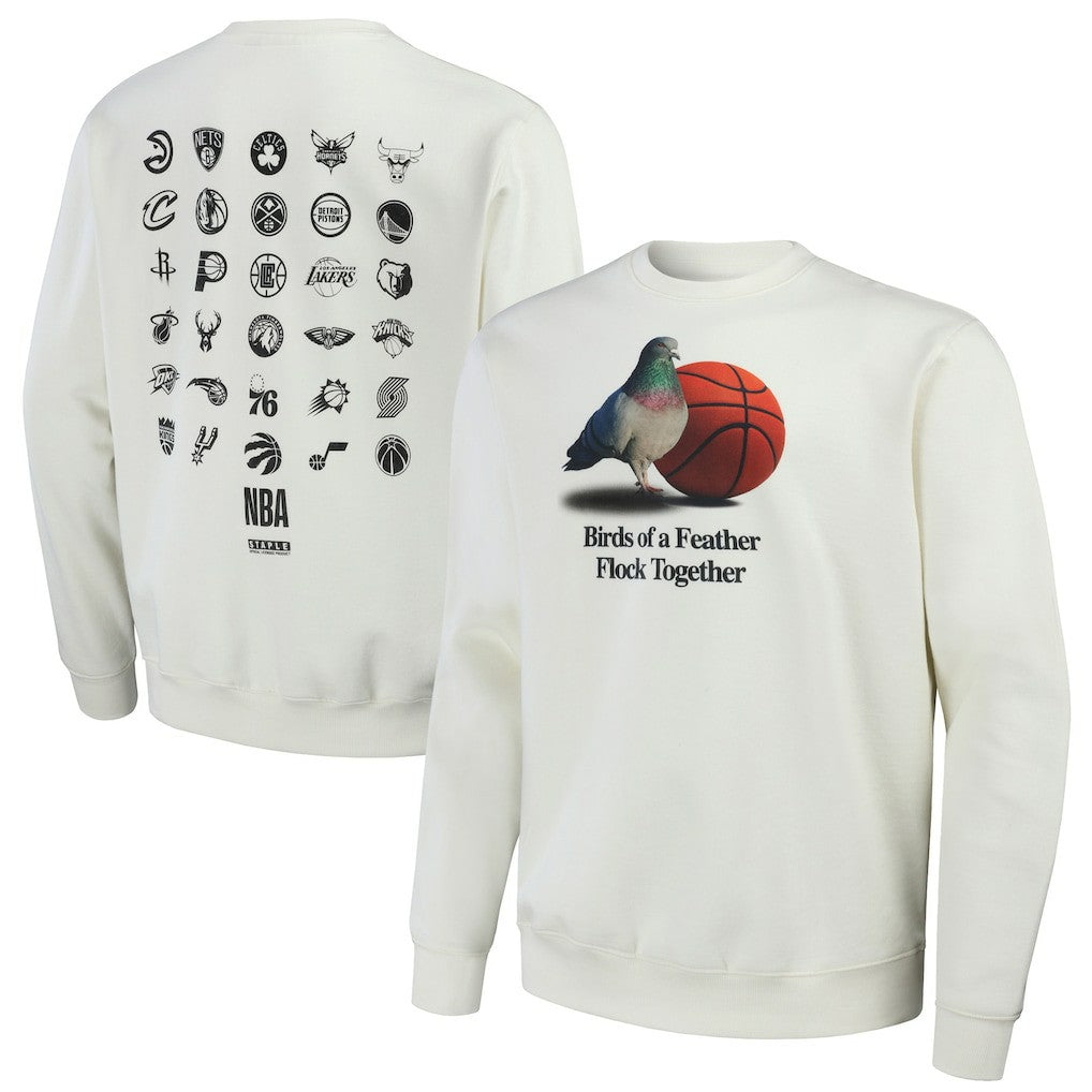 Cream NBA x Staple All Teams Birds of a Feather Crew Sweatshirt | NBA