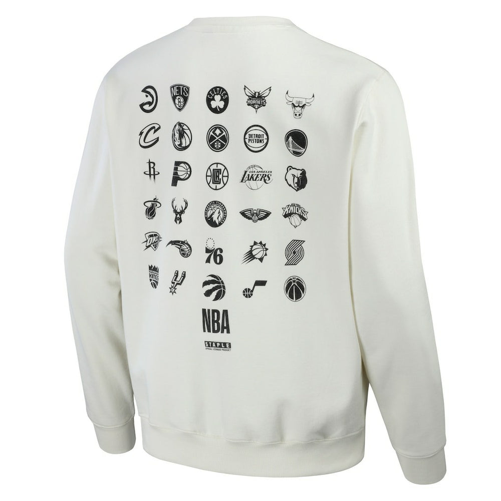 Cream NBA x Staple All Teams Birds of a Feather Crew Sweatshirt | NBA