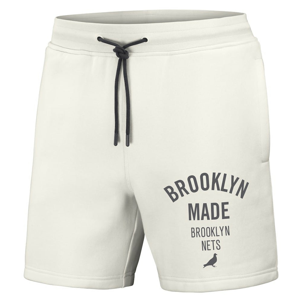 Cream Brooklyn Nets NBA x Staple Heavyweight Fleece Shorts | NBA