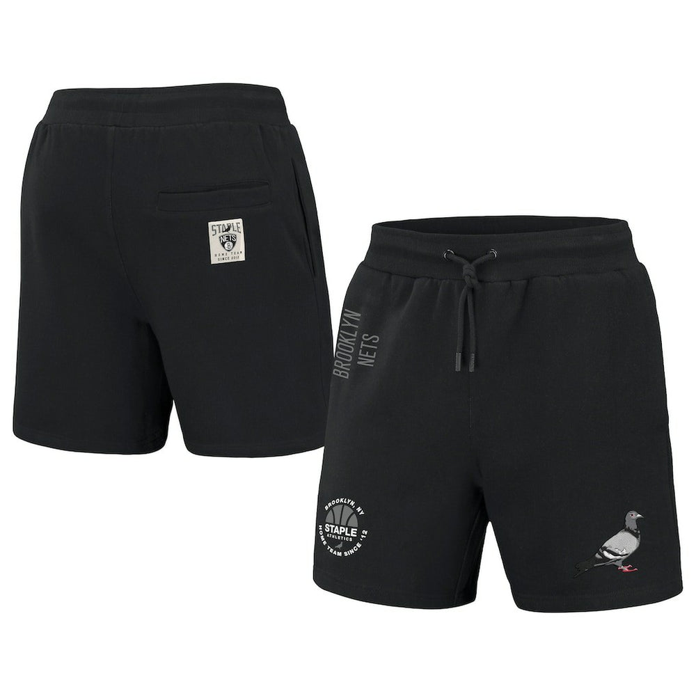 Black Brooklyn Nets NBA x Staple Home Team Shorts | NBA
