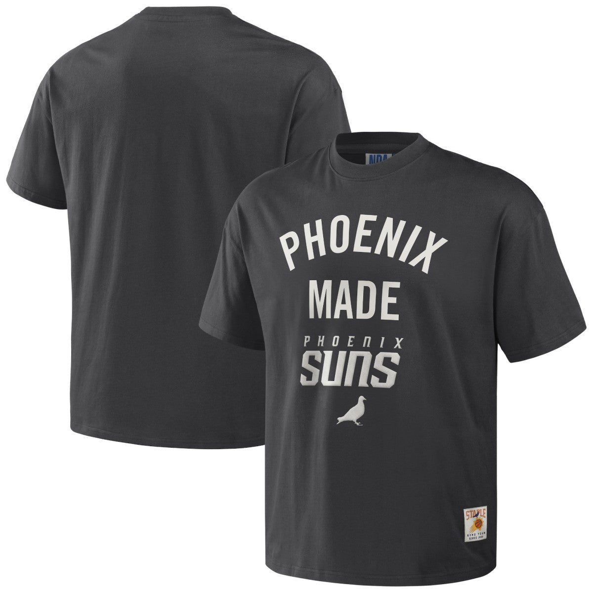 Anthracite Phoenix Suns NBA x Staple Heavyweight Oversized T-Shirt | NBA