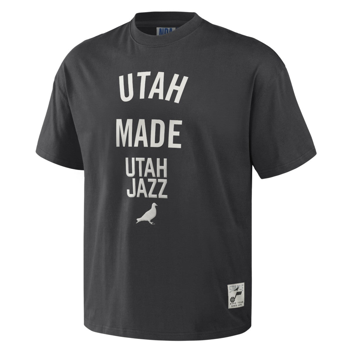 Anthracite Utah Jazz NBA x Staple Heavyweight Oversized T-Shirt | NBA