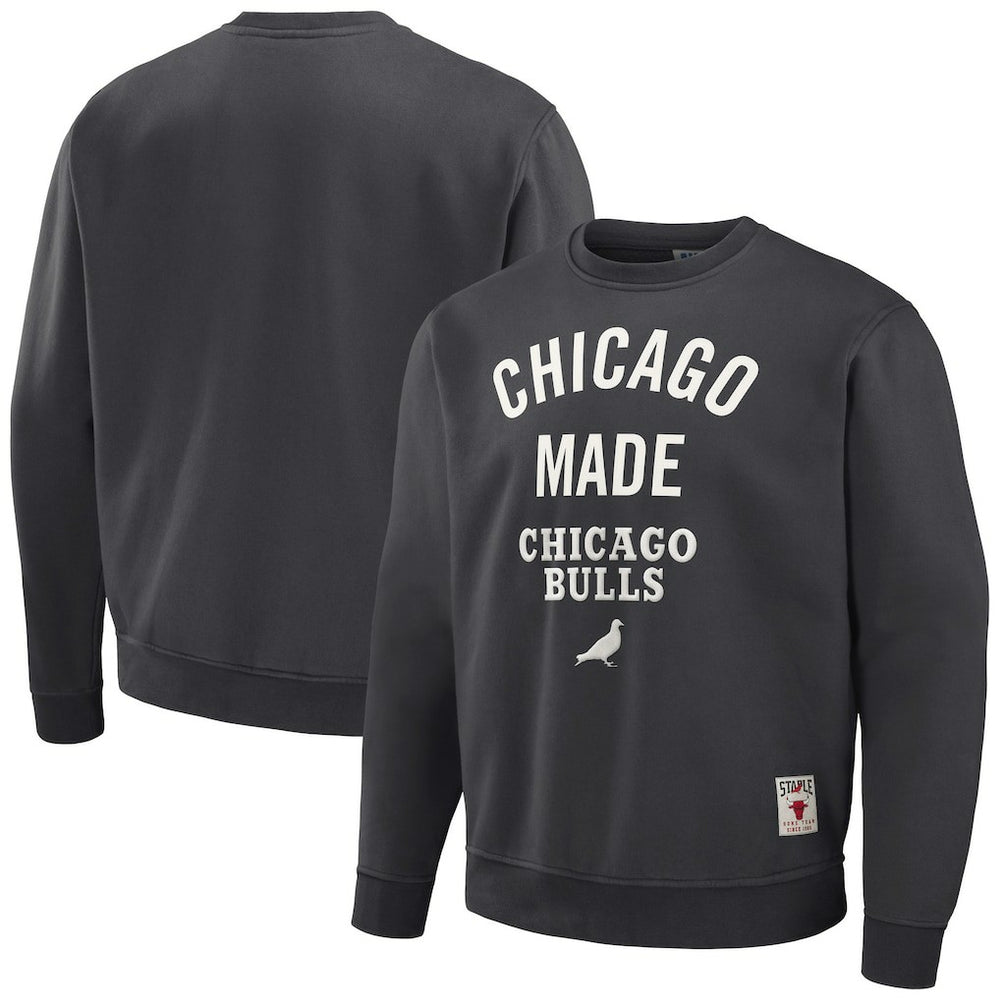 Anthracite Chicago Bulls NBA x Staple Plush Pullover Sweatshirt | NBA