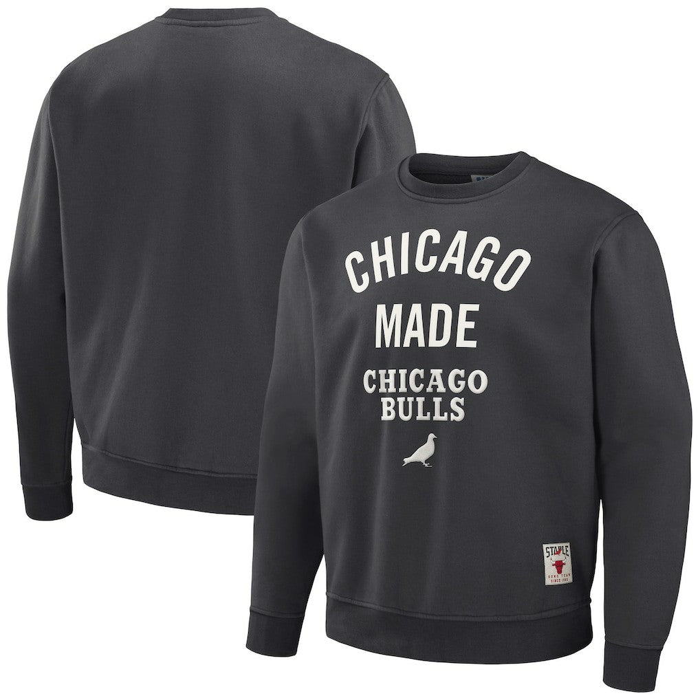 Anthracite Chicago Bulls NBA x Staple Plush Pullover Sweatshirt | NBA