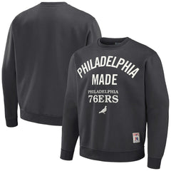Anthracite Philadelphia 76ers NBA x Staple Plush Pullover Sweatshirt | NBA