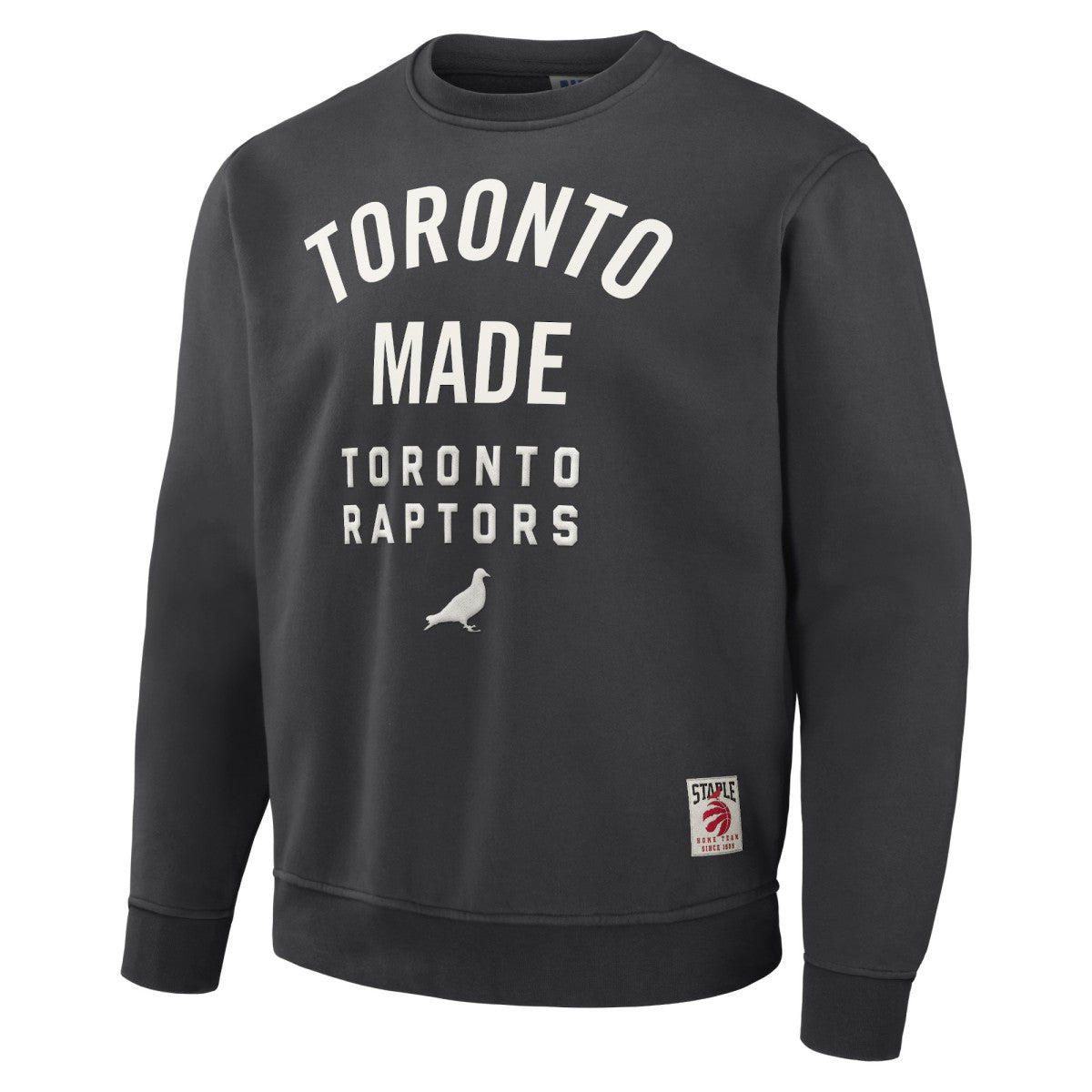Anthracite Toronto Raptors NBA x Staple Plush Pullover Sweatshirt | NBA