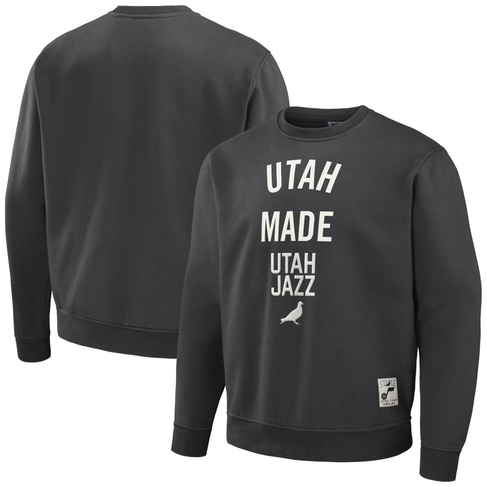 Anthracite Utah Jazz NBA x Staple Plush Pullover Sweatshirt | NBA