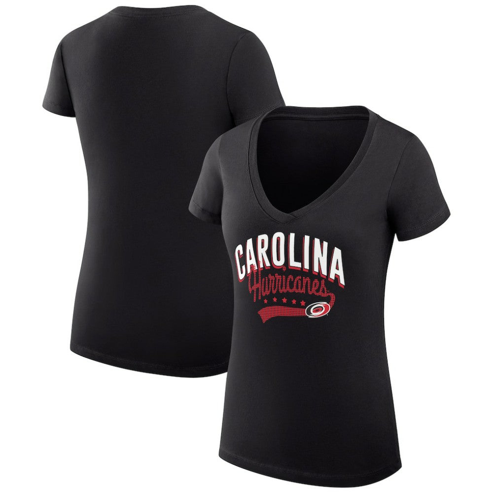 Carolina Hurricanes G-III 4Her by Carl Banks Women's Super-Slim Fit Lightweight Filigree Logo V-Neck T-Shirt – Black -  NHL T-shirts