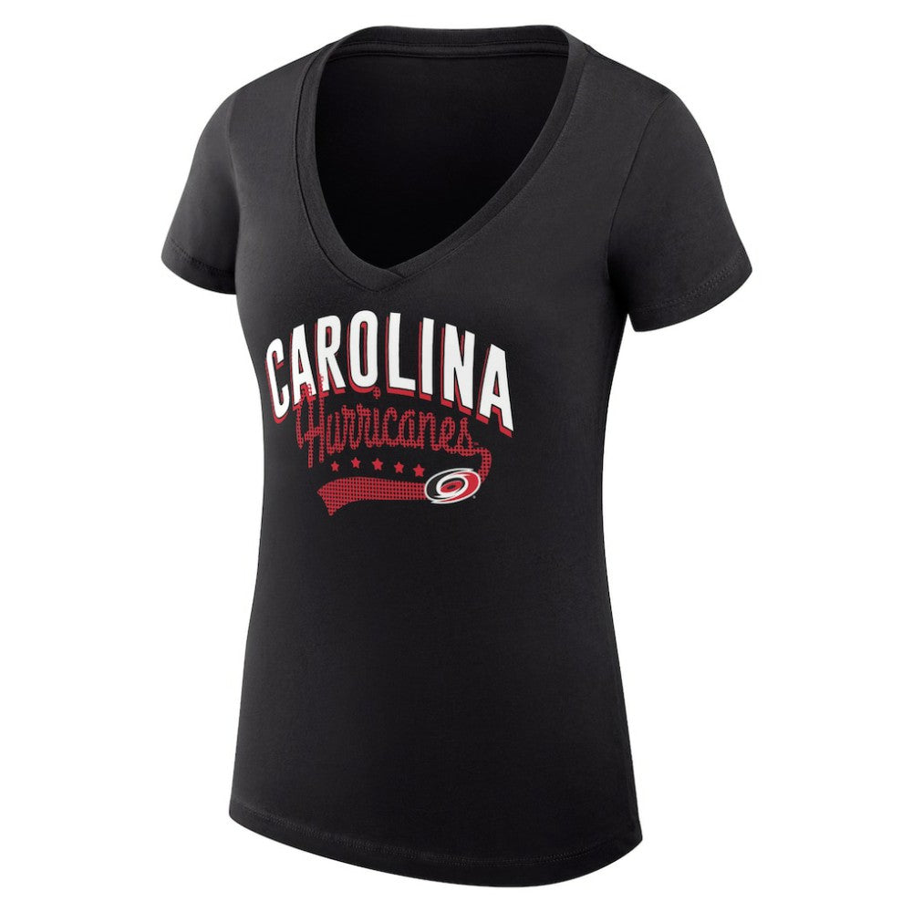 Carolina Hurricanes G-III 4Her by Carl Banks Women's Super-Slim Fit Lightweight Filigree Logo V-Neck T-Shirt – Black -  NHL T-shirts
