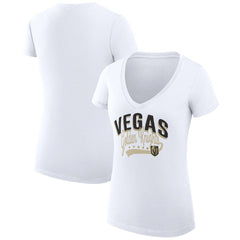 Vegas Golden Knights G-III 4Her by Carl Banks Women's Super-Slim Fit Lightweight Filigree Logo V-Neck T-Shirt – White -  NHL T-shirts