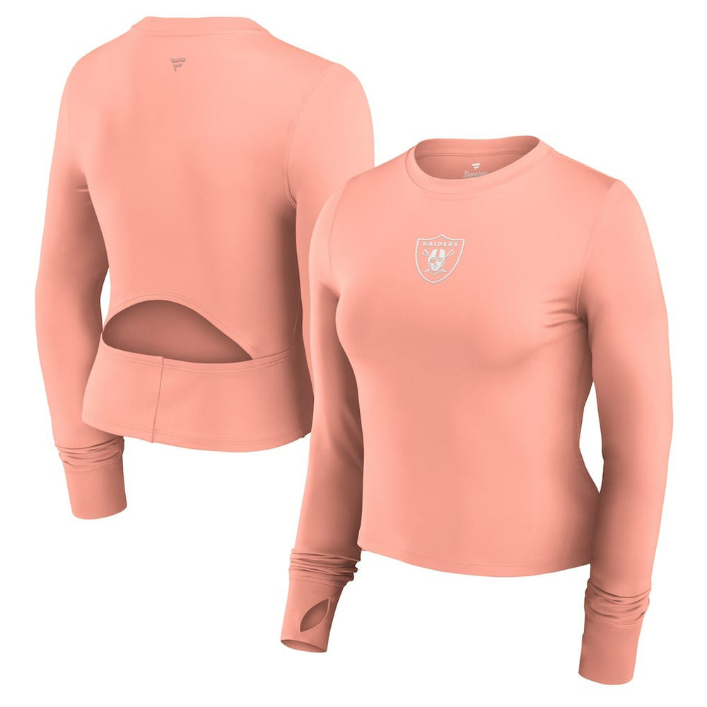 Las Vegas Raiders Women's Studio Fitted Long Sleeve Gym Top | NFL Discount