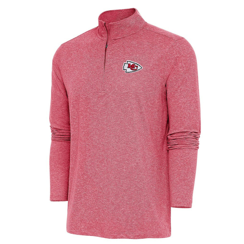 Kansas City Chiefs Antigua Hunk Quarter-Zip Pullover Top | NFL US