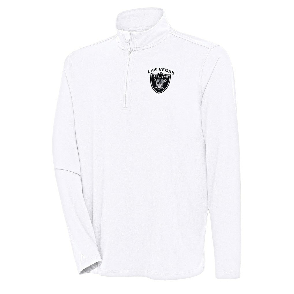 Las Vegas Raiders Antigua Hunk Quarter-Zip Pullover Top | NFL On sale