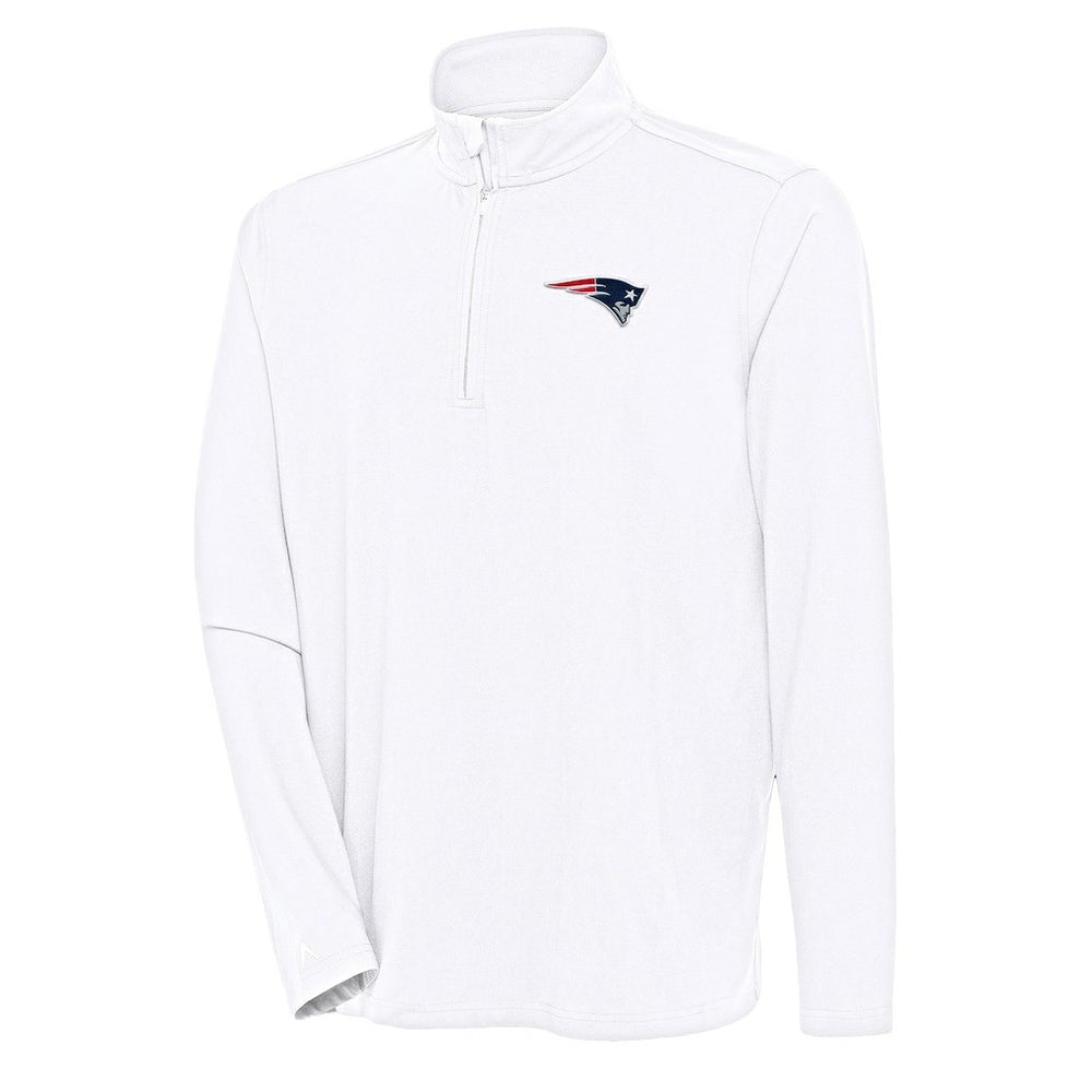 New England Patriots Antigua Hunk Quarter-Zip Pullover Top | NFL Sale