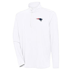 New England Patriots Antigua Hunk Quarter-Zip Pullover Top | NFL Sale