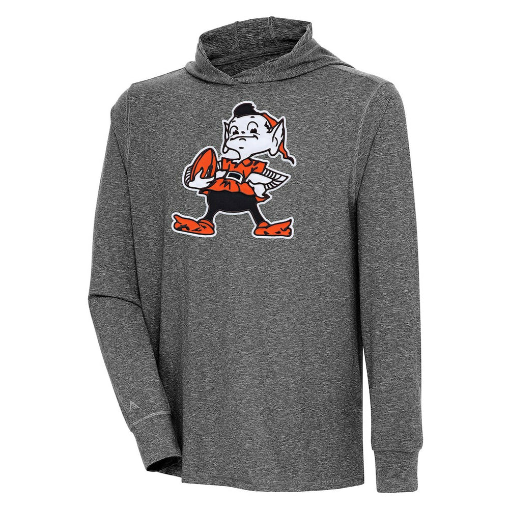 Cleveland Browns Antigua Saga Long Sleeve Hoodie T-Shirt | NFL Online