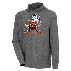 Cleveland Browns Antigua Saga Long Sleeve Hoodie T-Shirt | NFL Online