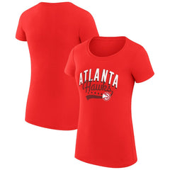 Atlanta Hawks G-III 4Her by Carl Banks Women's Super-Slim Fit Lightweight Filigree Logo T-Shirt - Red online | NBA