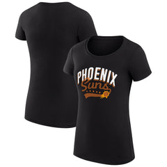 Phoenix Suns G-III 4Her by Carl Banks Women's Super-Slim Fit Lightweight Filigree Logo T-Shirt - Black for sale | NBA
