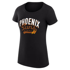 Phoenix Suns G-III 4Her by Carl Banks Women's Super-Slim Fit Lightweight Filigree Logo T-Shirt - Black for sale | NBA