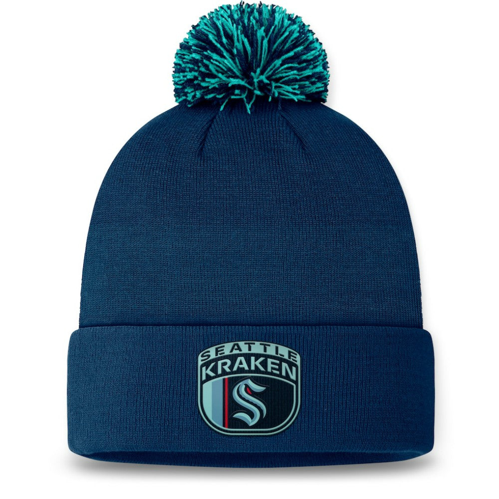 Seattle Kraken Fanatics 2024 NHL Draft Cuffed Knit Hat with Pom -  NHL Hats