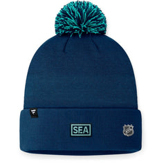 Seattle Kraken Fanatics 2024 NHL Draft Cuffed Knit Hat with Pom -  NHL Hats