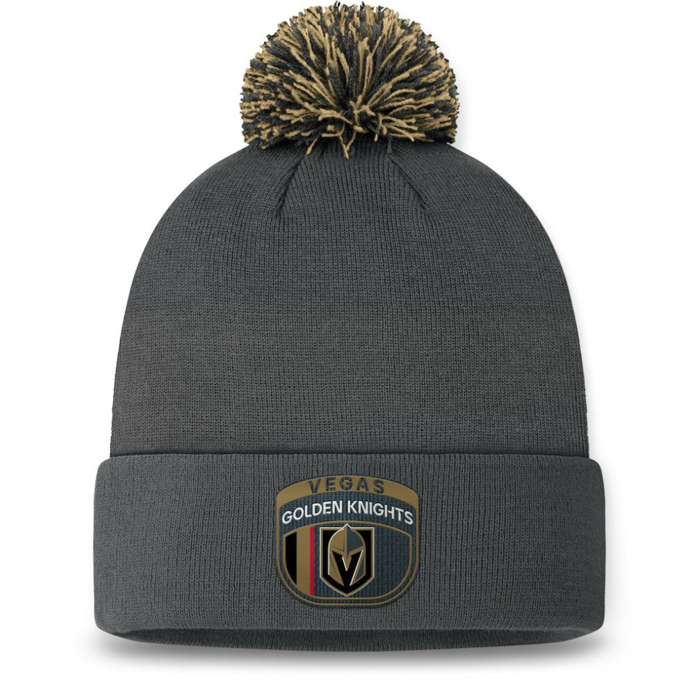 Vegas Golden Knights Fanatics 2024 NHL Draft Cuffed Knit Hat with Pom -  NHL Hats