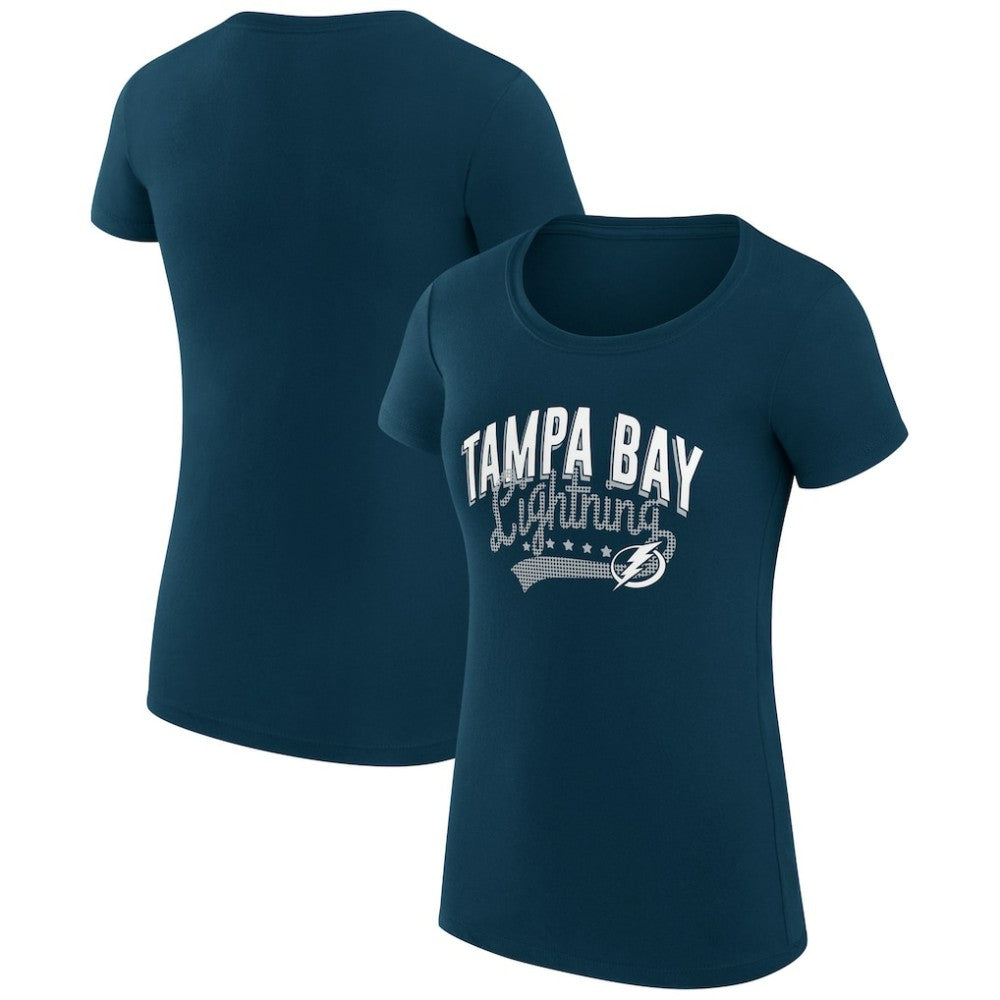 Tampa Bay Lightning G-III 4Her by Carl Banks Women's Super-Slim Fit Lightweight Filigree Logo T-Shirt – Navy -  NHL T-shirts