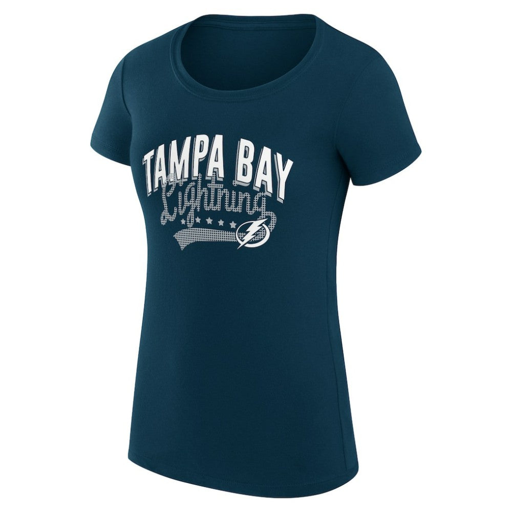 Tampa Bay Lightning G-III 4Her by Carl Banks Women's Super-Slim Fit Lightweight Filigree Logo T-Shirt – Navy -  NHL T-shirts