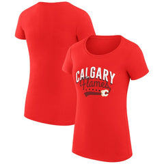 Calgary Flames G-III 4Her by Carl Banks Women's Super-Slim Fit Lightweight Filigree Logo T-Shirt – Red -  NHL T-shirts