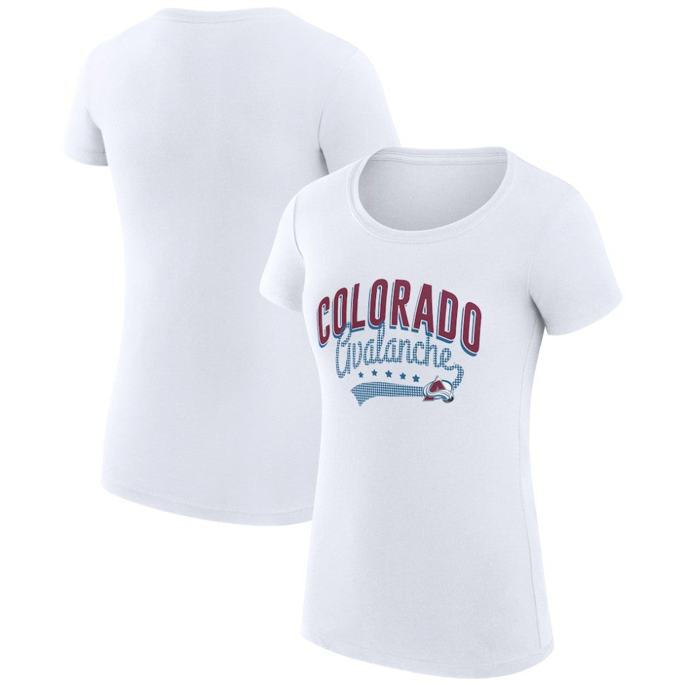 Colorado Avalanche G-III 4Her by Carl Banks Women's Super-Slim Fit Lightweight Filigree Logo T-Shirt – White -  NHL T-shirts