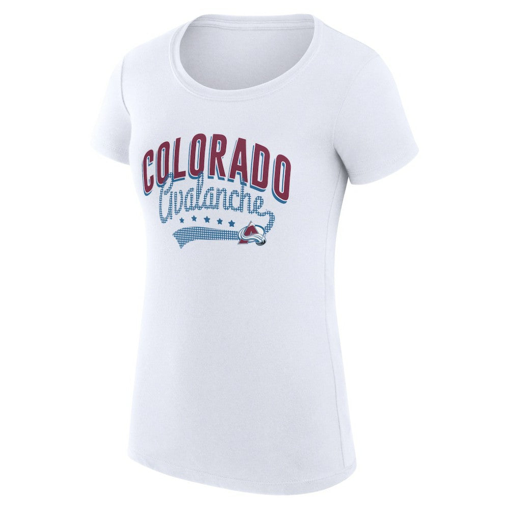 Colorado Avalanche G-III 4Her by Carl Banks Women's Super-Slim Fit Lightweight Filigree Logo T-Shirt – White -  NHL T-shirts