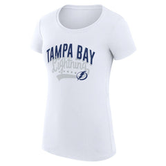 Tampa Bay Lightning G-III 4Her by Carl Banks Women's Super-Slim Fit Lightweight Filigree Logo T-Shirt – White -  NHL T-shirts