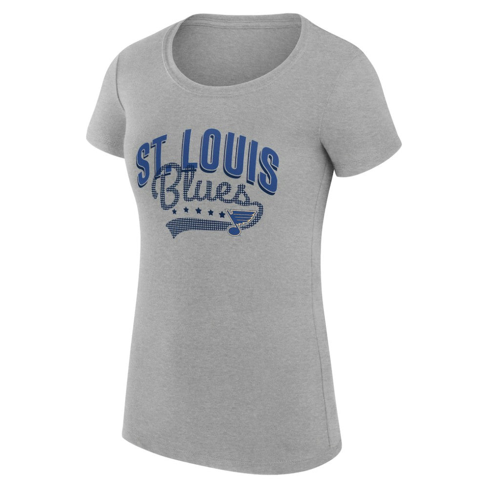 St. Louis Blues G-III 4Her by Carl Banks Women's Super-Slim Fit Lightweight Filigree Logo T-Shirt – Gray -  NHL T-shirts