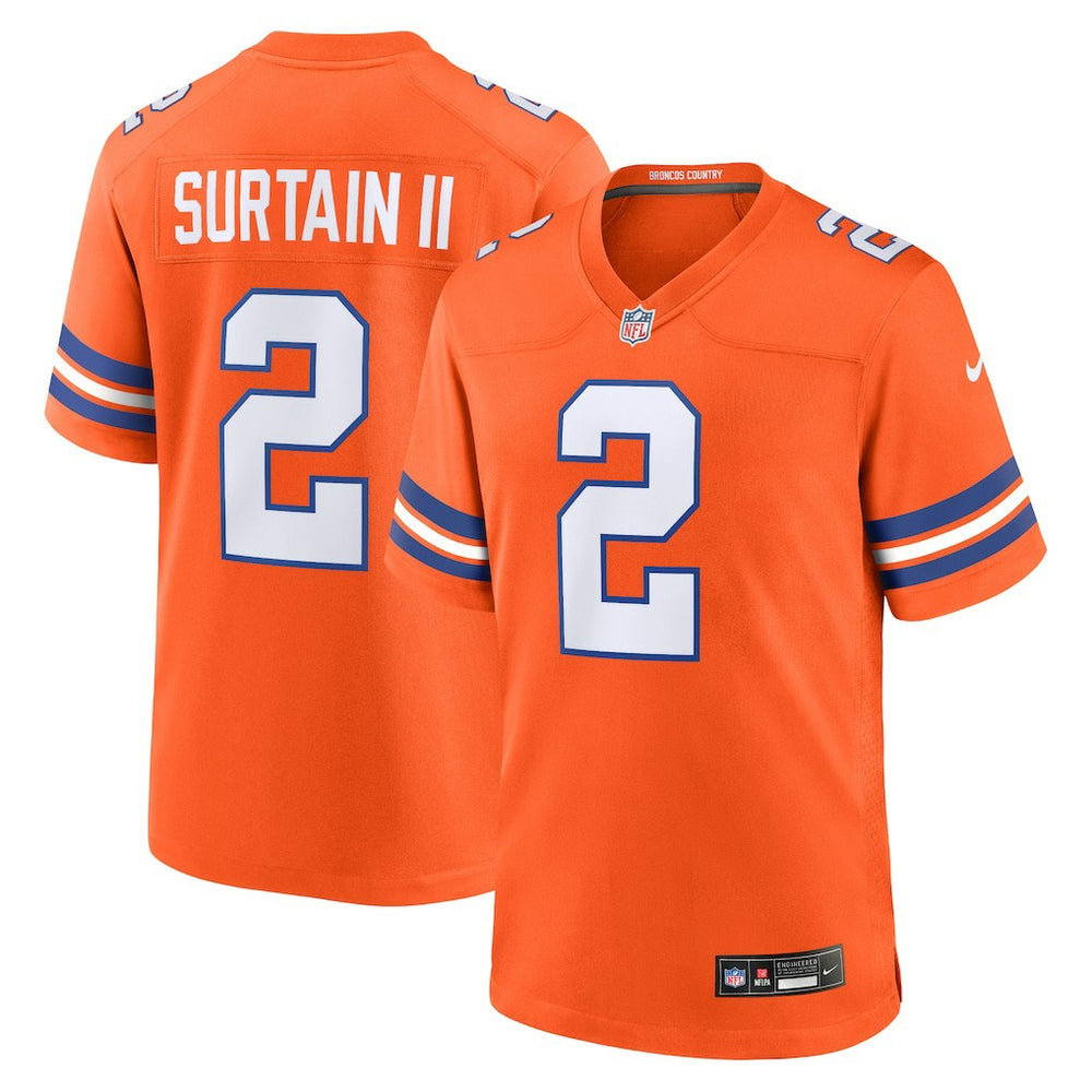 Denver Broncos Patrick Surtain II  Mile High Collection 1977 Throwback Player Game Jersey | NFL Outlet