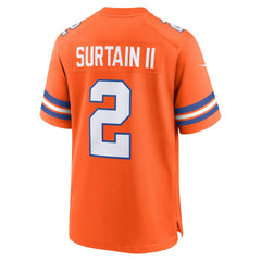 Denver Broncos Patrick Surtain II  Mile High Collection 1977 Throwback Player Game Jersey | NFL Outlet