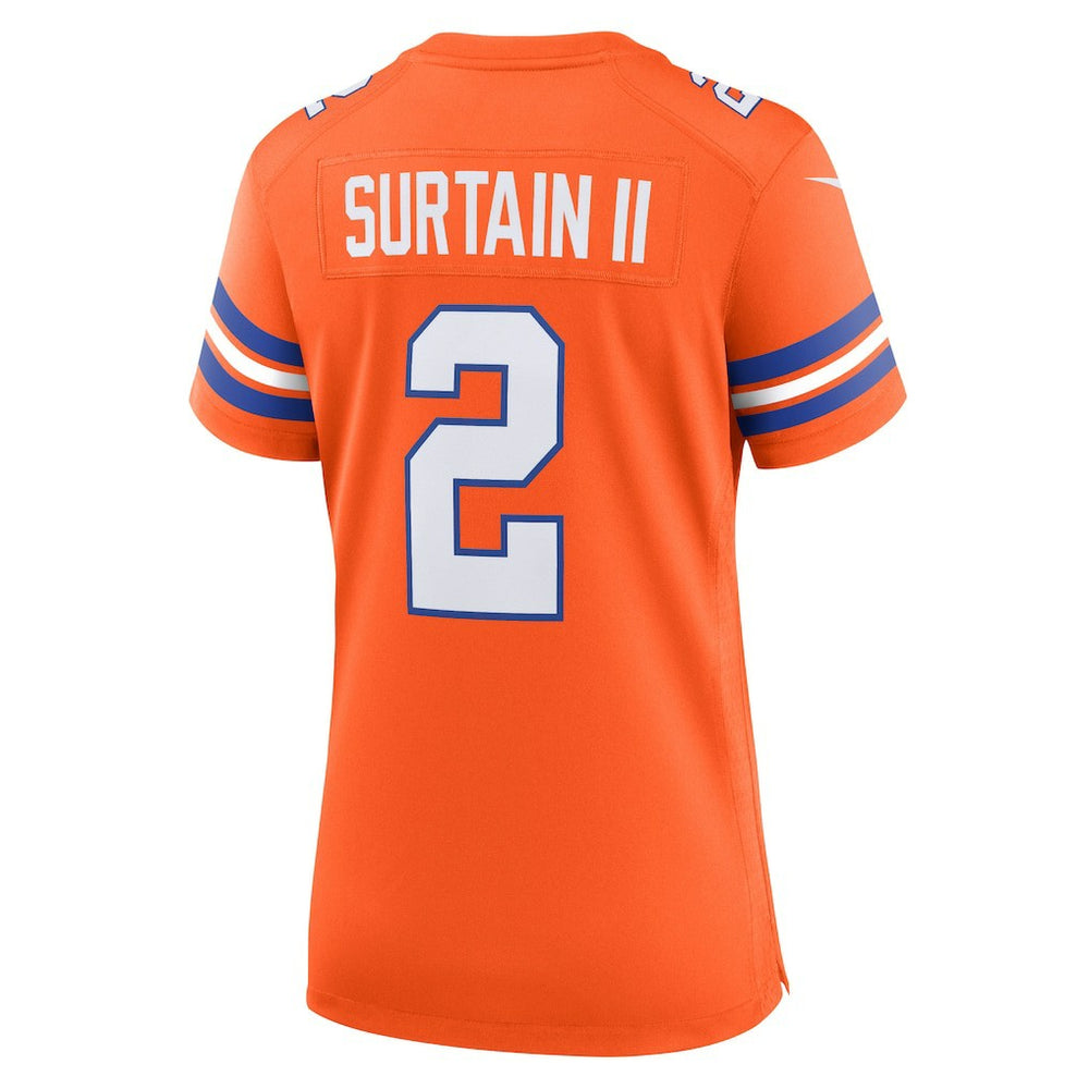 Denver Broncos Patrick Surtain II  Women's Mile High Collection 1977 Throwback Player Game Jersey | NFL US