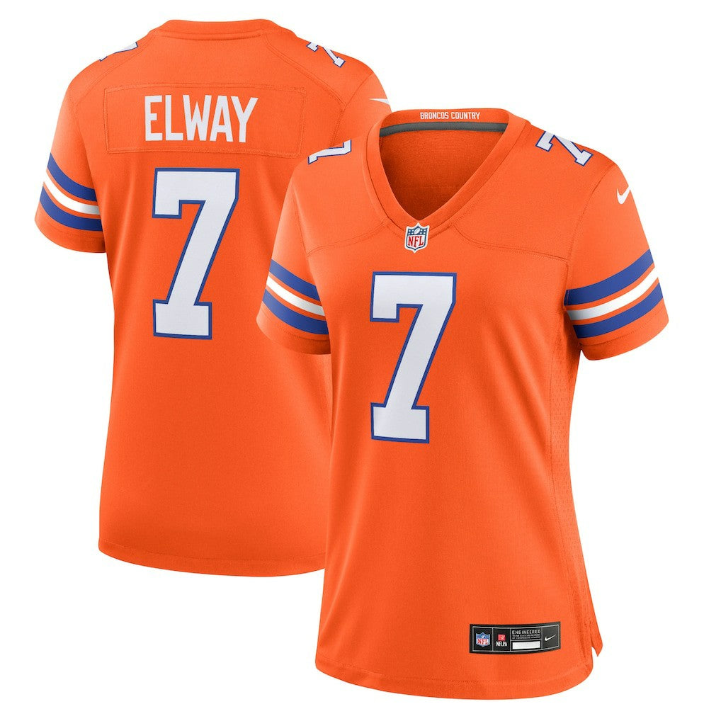 Denver Broncos John Elway  Women's Mile High Collection 1977 Throwback Player Game Jersey | NFL Outlet