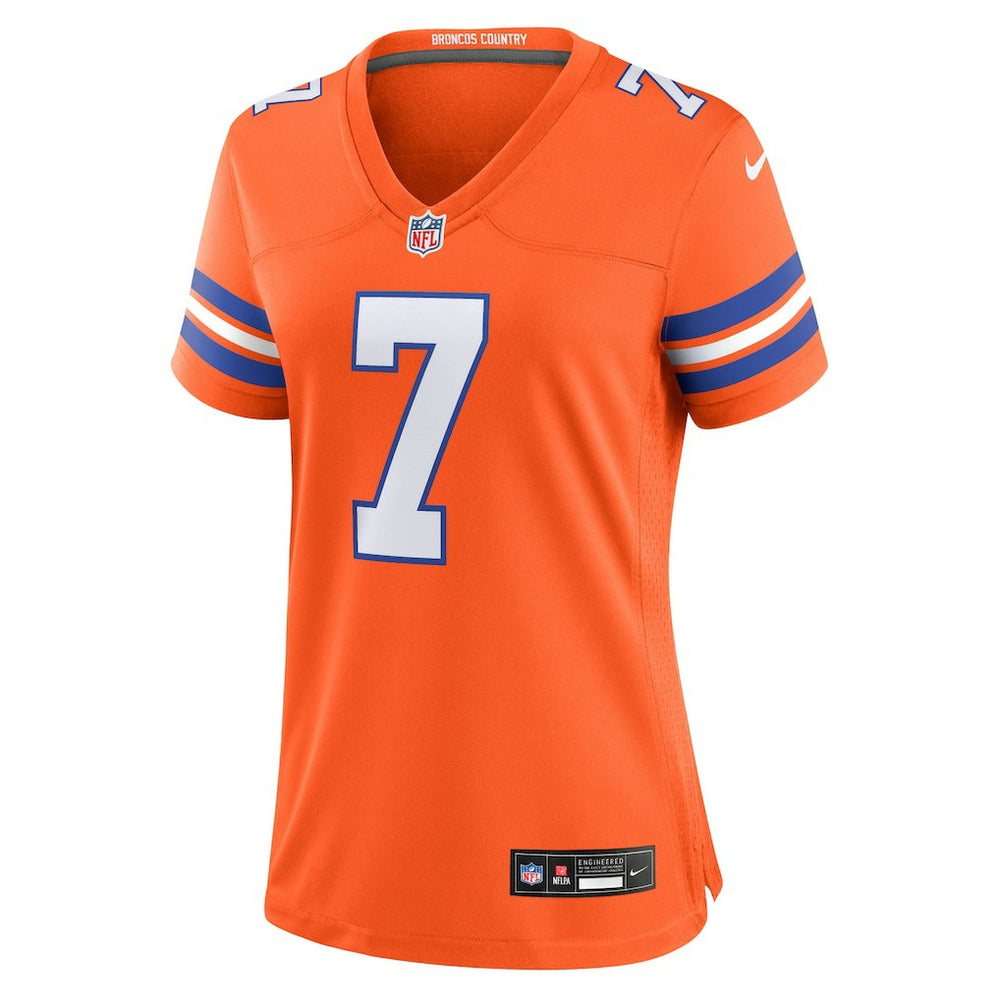 Denver Broncos John Elway  Women's Mile High Collection 1977 Throwback Player Game Jersey | NFL Outlet
