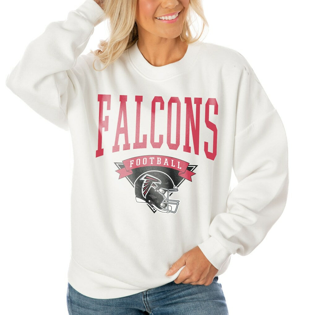 Atlanta Falcons Gameday Couture Women's Oversized Yard Line Tri-Blend Pullover Sweatshirt | NFL Online