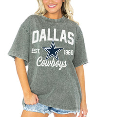 Dallas Cowboys Gameday Couture Women's Tackle Titan Boyfriend Washed T-Shirt | NFL On sale