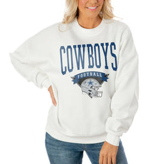 Dallas Cowboys Gameday Couture Women's Oversized Yard Line Tri-Blend Pullover Sweatshirt | NFL Hot