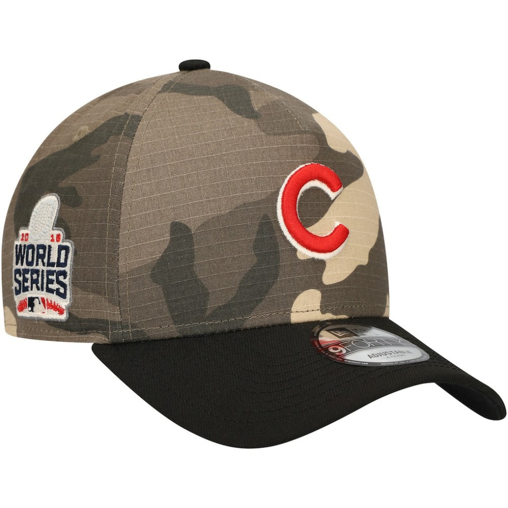Chicago Cubs New Era Camo Crown A-Frame 9FORTY Adjustable Hat - MLB Hats
