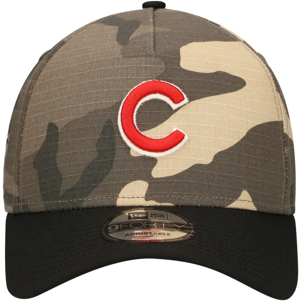 Chicago Cubs New Era Camo Crown A-Frame 9FORTY Adjustable Hat - MLB Hats