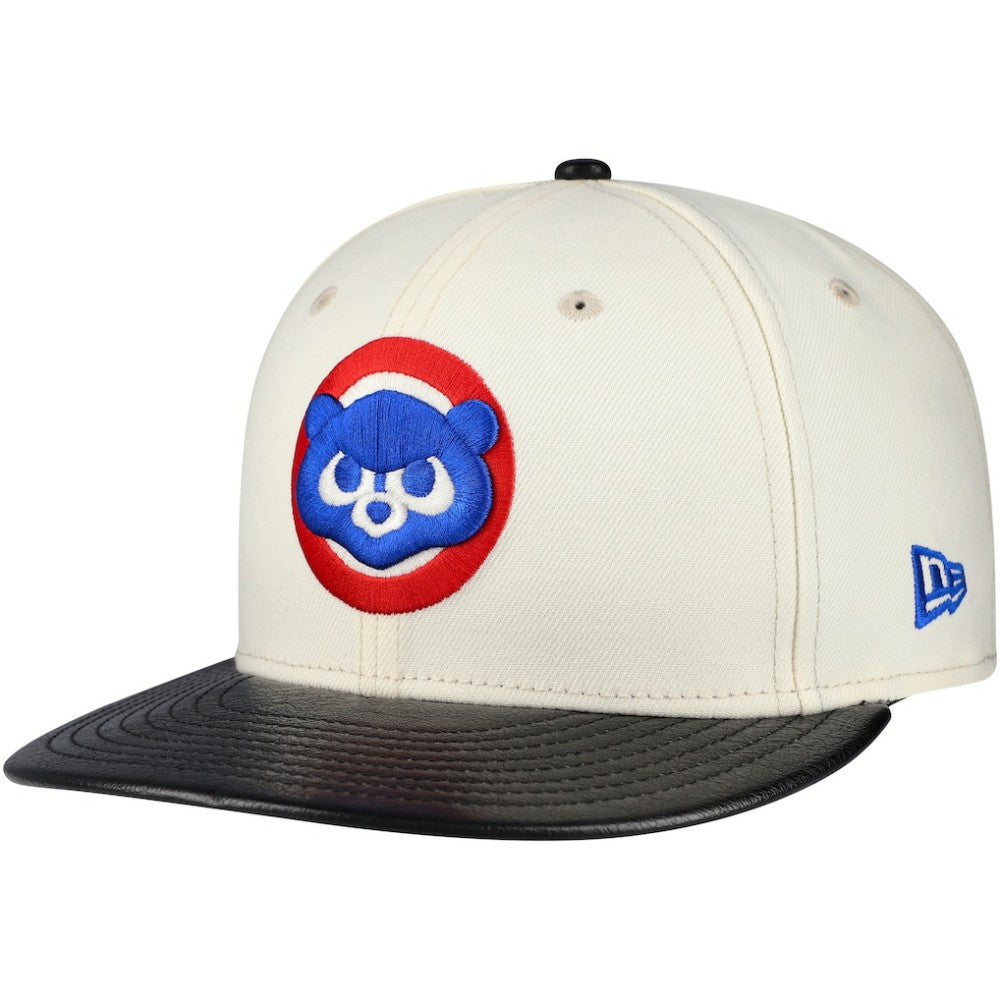 Chicago Cubs New Era Game Night Leather Visor 59FIFTY Fitted Hat - MLB Hats