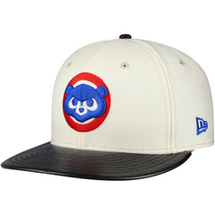 Chicago Cubs New Era Game Night Leather Visor 59FIFTY Fitted Hat - MLB Hats