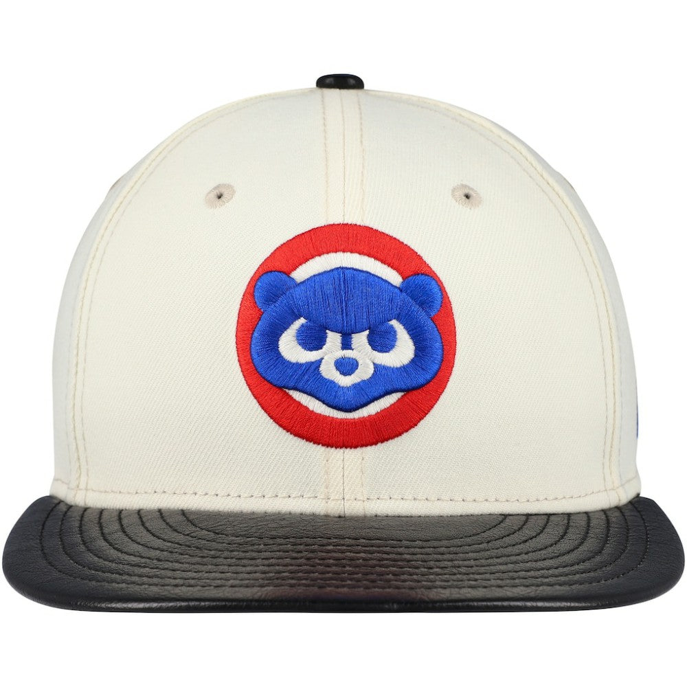 Chicago Cubs New Era Game Night Leather Visor 59FIFTY Fitted Hat - MLB Hats